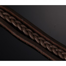 Head Layer Cowhide Titanium Steel Buckle Men Anchor Bracelet