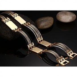 316 Titanium Steel 18K Wire Drawing Man Bracelet