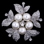 Women's Flower Brooch for Wedding Party Decoration Scarf ,Fine Jewelry,Random Color