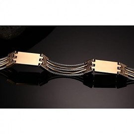 316 Titanium Steel 18K Wire Drawing Man Bracelet