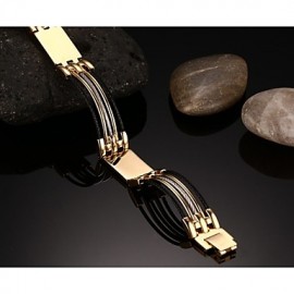 316 Titanium Steel 18K Wire Drawing Man Bracelet