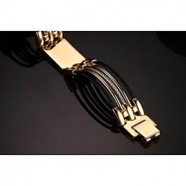 316 Titanium Steel 18K Wire Drawing Man Bracelet