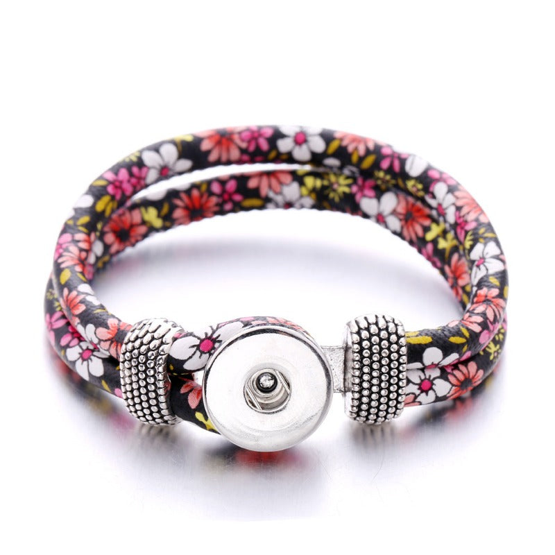 Ethnic Style Nusa Leather DIY Snap Bracelet Ethnic Style Nusa Leather DIY Snap Bracelet