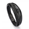Hand-woven leather bracelet