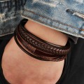 Hand-woven leather bracelet