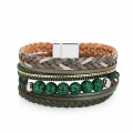 Bohemian Multi-layered Braided Genuine Leather Bracelet