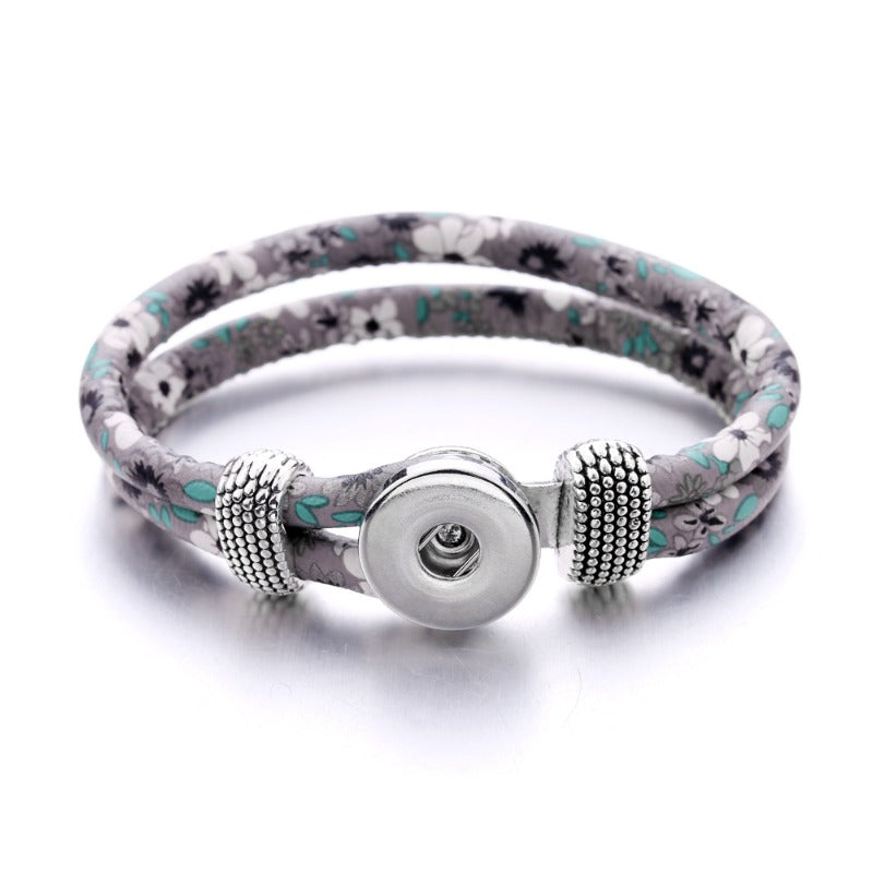 Ethnic Style Nusa Leather DIY Snap Bracelet Ethnic Style Nusa Leather DIY Snap Bracelet