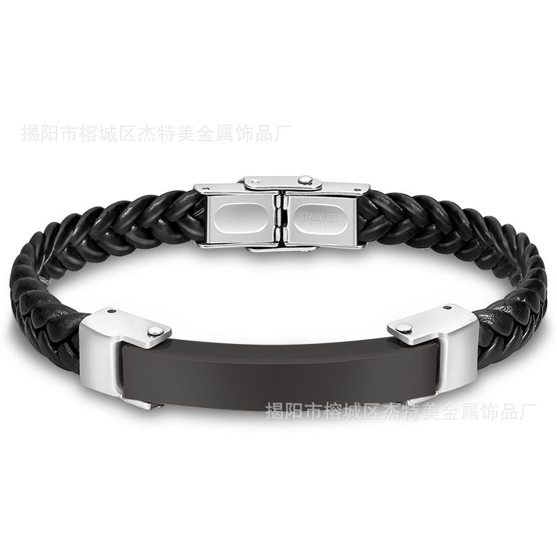 Silicone Bracelet Microfiber Titanium Steel Gold-plated Rose