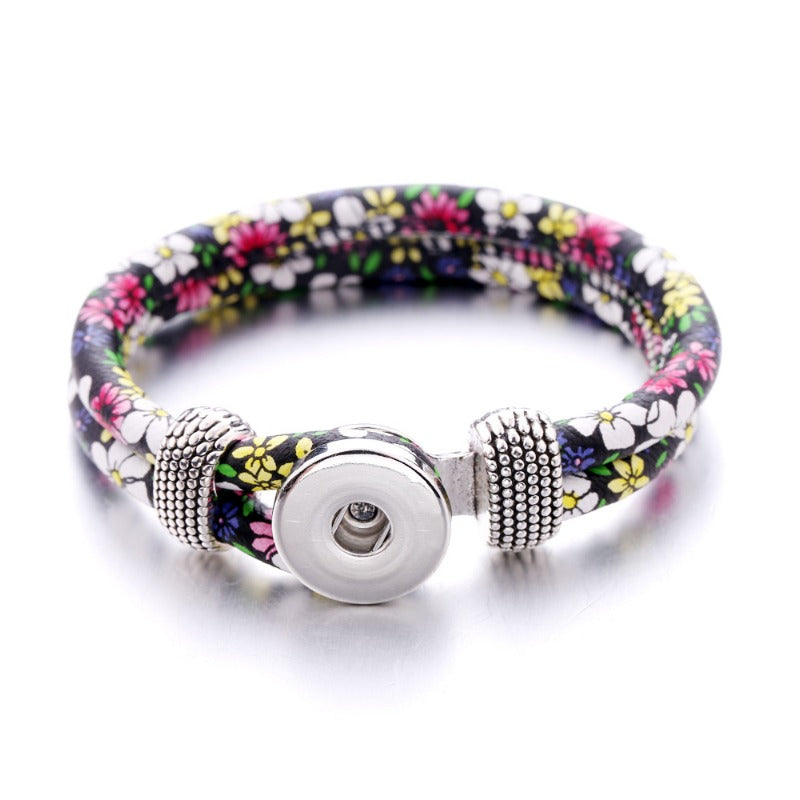 Ethnic Style Nusa Leather DIY Snap Bracelet Ethnic Style Nusa Leather DIY Snap Bracelet