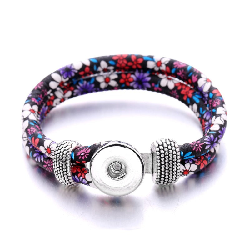Ethnic Style Nusa Leather DIY Snap Bracelet Ethnic Style Nusa Leather DIY Snap Bracelet