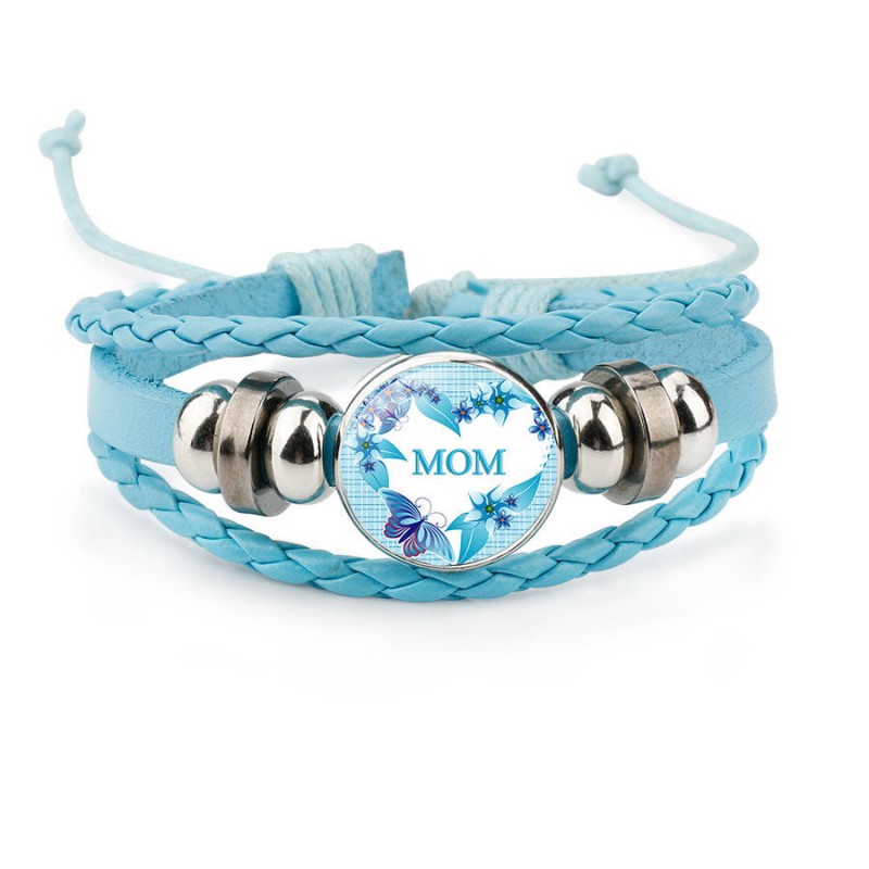 Handmade Beaded Rope Cowhide Bracelet