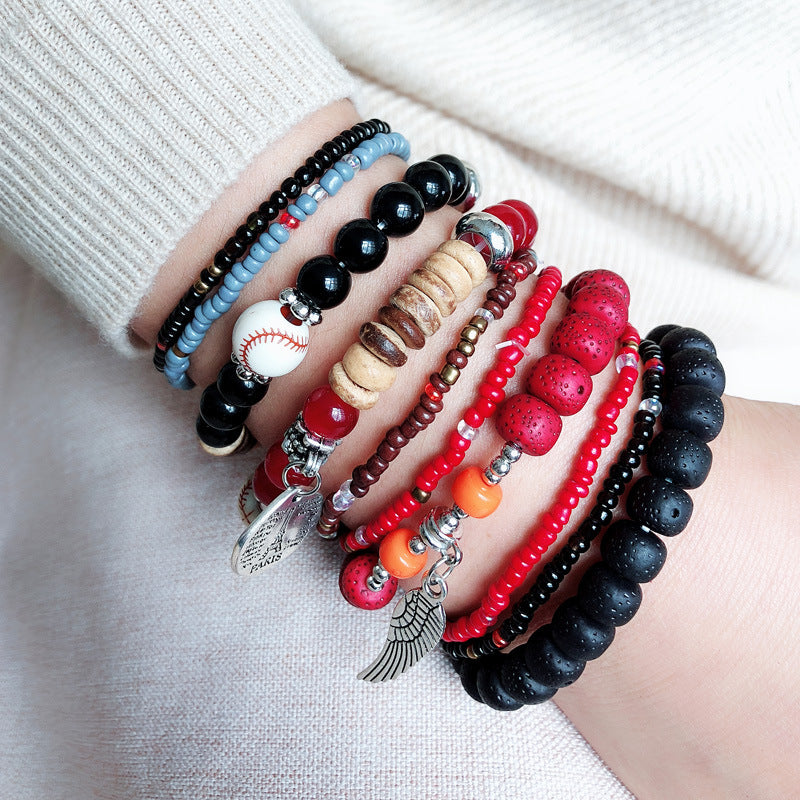 Fashion Color Bohemian Ethnic Style Bracelet Elastic
