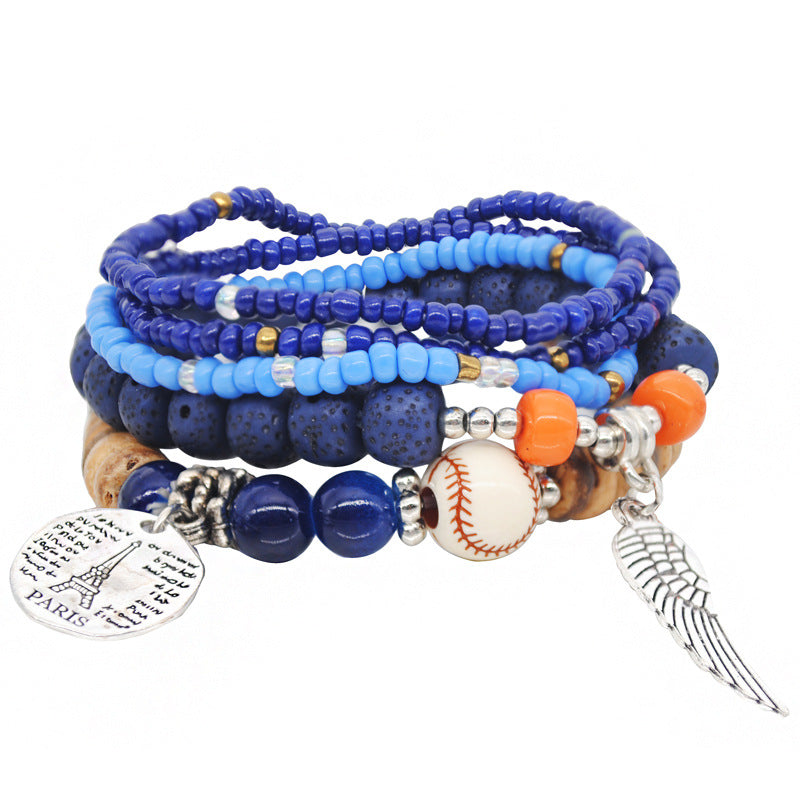 Fashion Color Bohemian Ethnic Style Bracelet Elastic