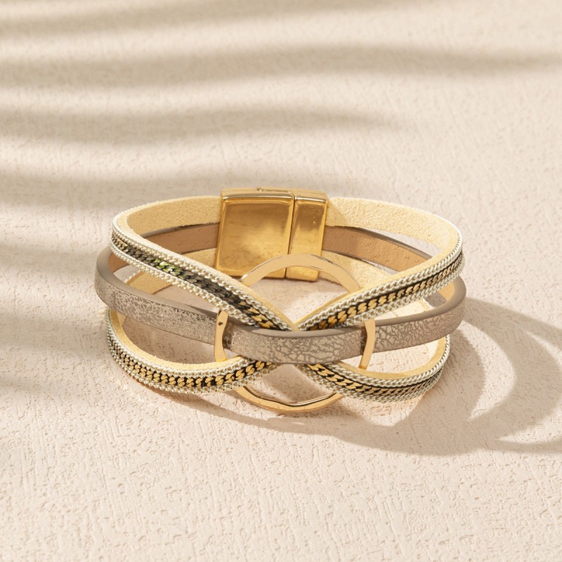 Leather Multi-layered Bohemian Magnetic Bracelet