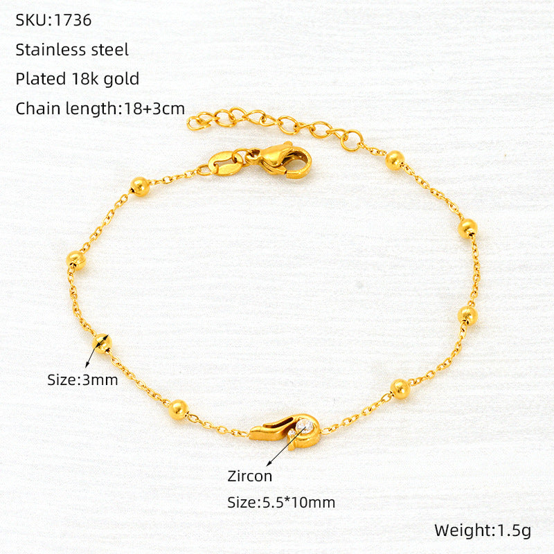 Commuter Titanium Steel Zirconia Bracelet