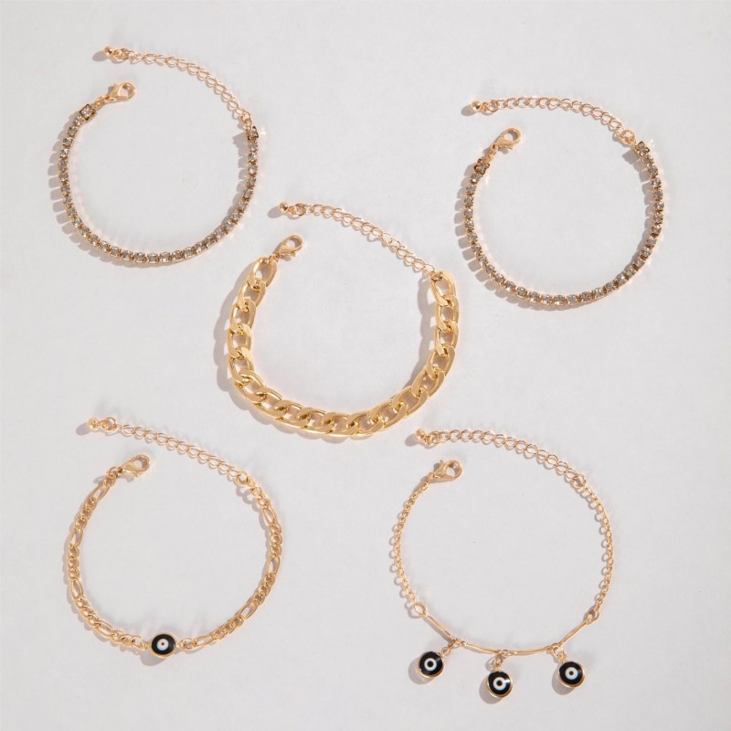 Bohemian Personalized Evil Eye Bracelet Set