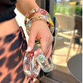 Ins Style Flower Transparent Wide Bracelet