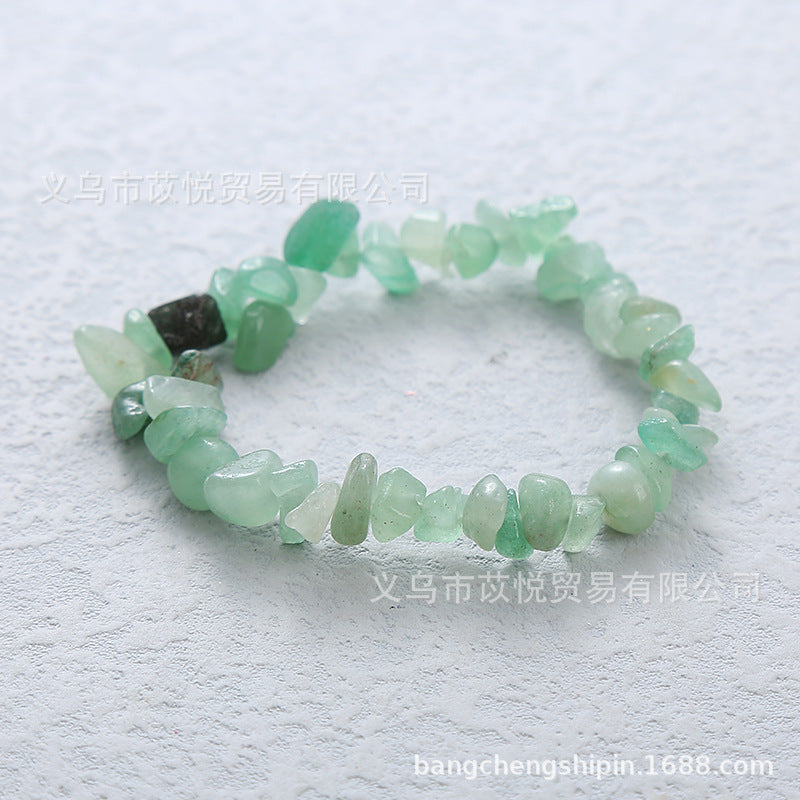 5pcs natural crystal gravel elastic bracelet colorful gravel