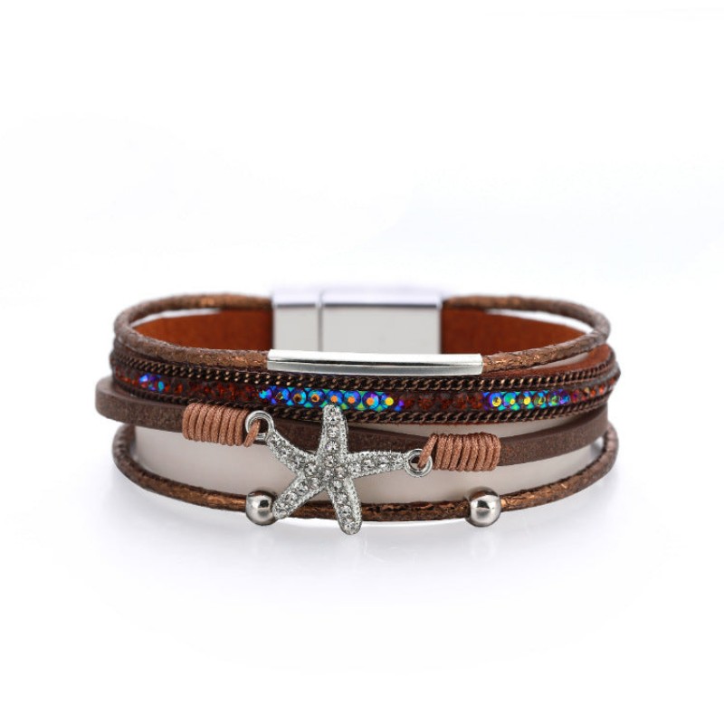 Multi-layer Diamond Starfish Bracelet