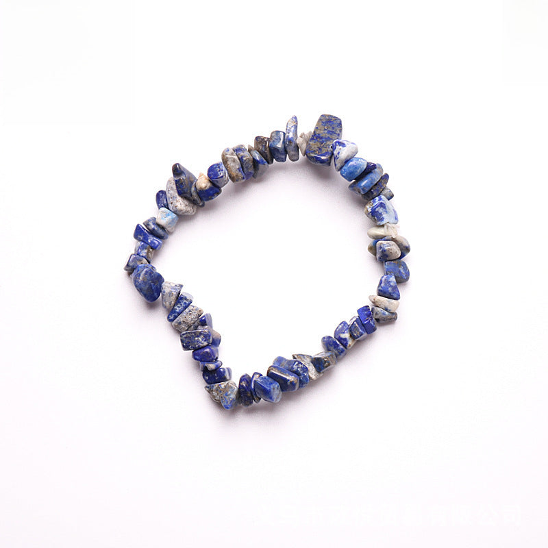 5pcs natural crystal gravel elastic bracelet colorful gravel