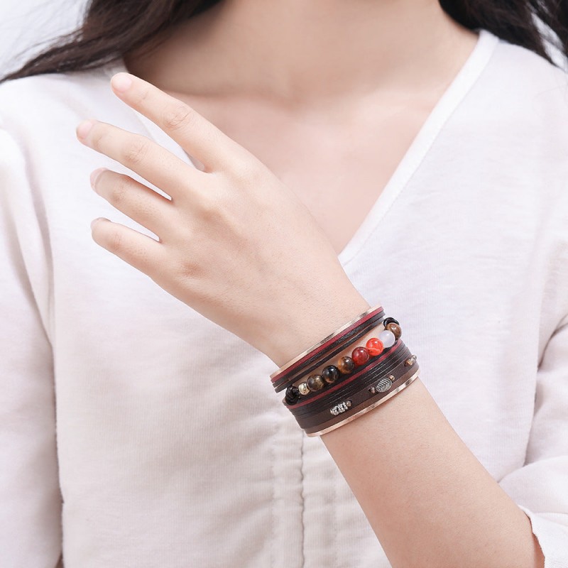 Baroque Freshwater Pearl Braided Multi-Layered Leather Bracelet Baroque Freshwater Pearl Braided Multi-Layered Leather Bracelet