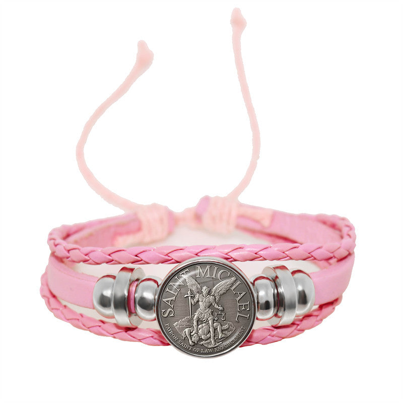 Time Gemstone Leather Cord Bracelet