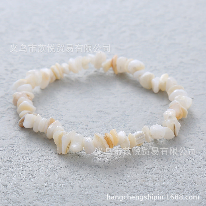 5pcs natural crystal gravel elastic bracelet colorful gravel