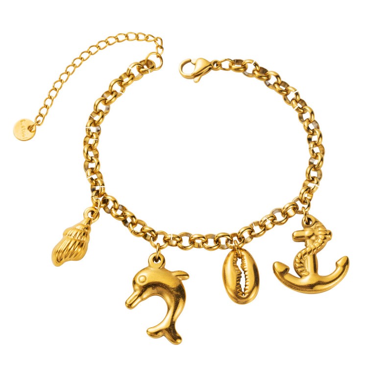 Beach stainless steel chain bracelet