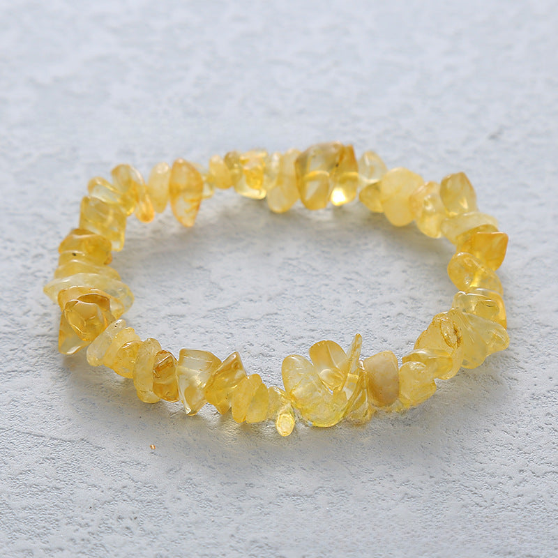 5pcs natural crystal gravel elastic bracelet colorful gravel