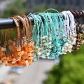 fashion hand-woven irregular gravel beaded crystal bracelet