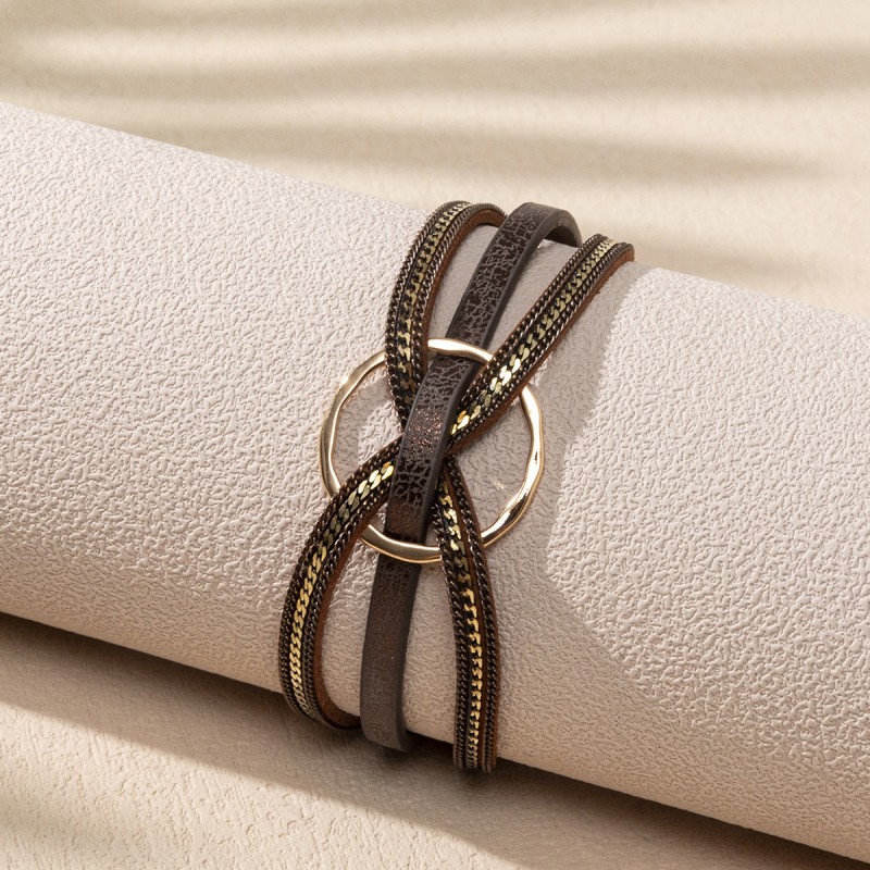 Leather Multi-layered Bohemian Magnetic Bracelet