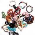 5pcs natural crystal gravel elastic bracelet colorful gravel