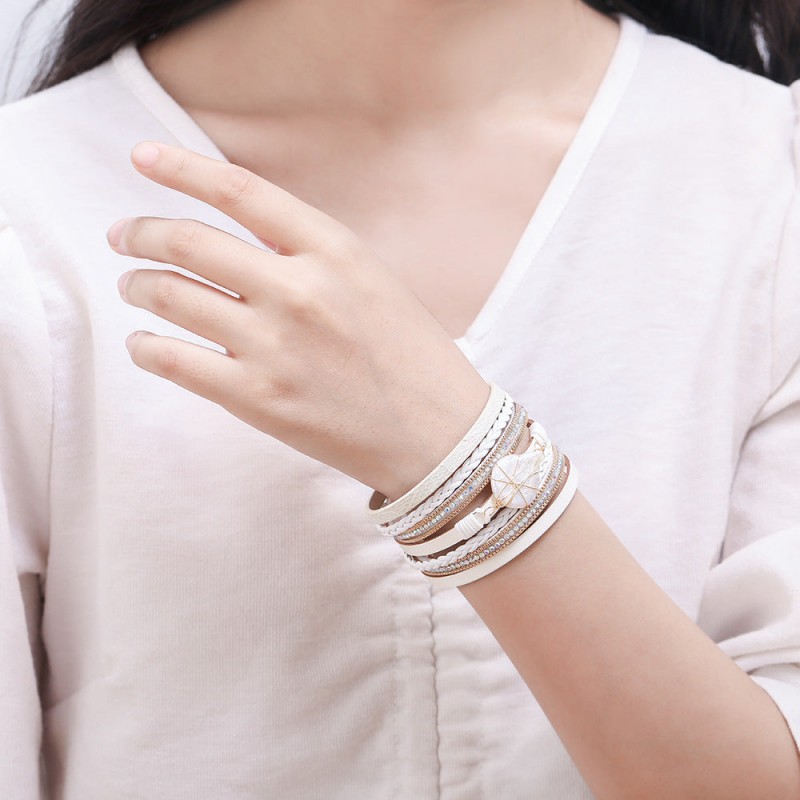 Baroque Freshwater Pearl Braided Multi-Layered Leather Bracelet Baroque Freshwater Pearl Braided Multi-Layered Leather Bracelet