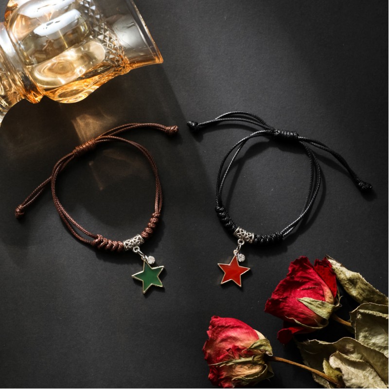 Valentine's Day Alloy Five Pointed Star Couple Bracelets Valentine's Day Alloy Five Pointed Star Couple Bracelets