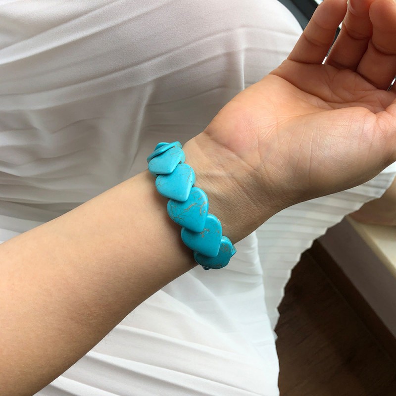 wide surface elastic rope turquoise vintage heart-shaped bra wide surface elastic rope turquoise vintage heart-shaped bra