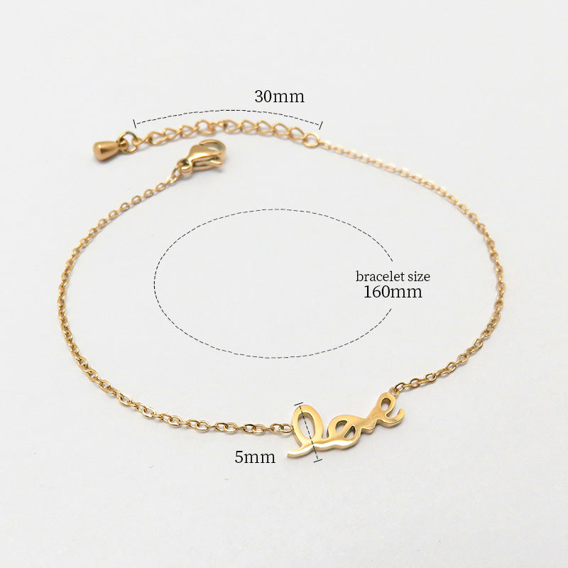 Fashion all-match titanium steel bracelet women's Fashion all-match titanium steel bracelet women's