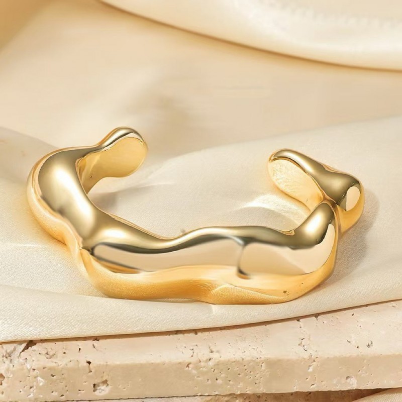 Wave Shape Acrylic Open Bracelet