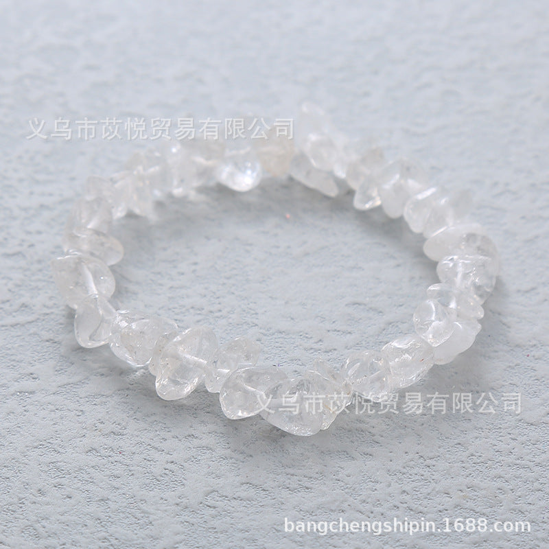 5pcs natural crystal gravel elastic bracelet colorful gravel