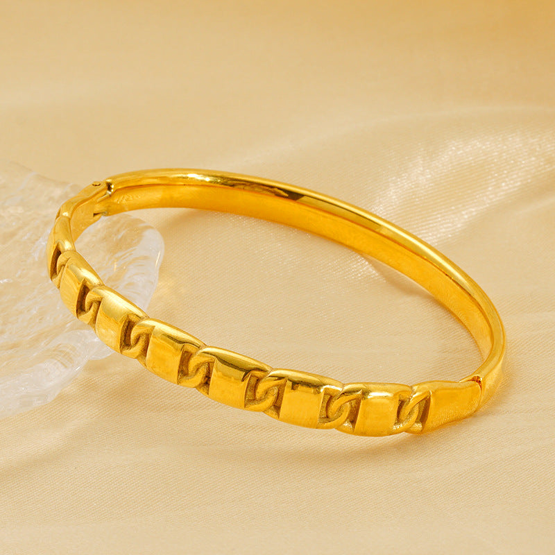 Electroplating non-fading titanium steel bracelet buckle bracelet