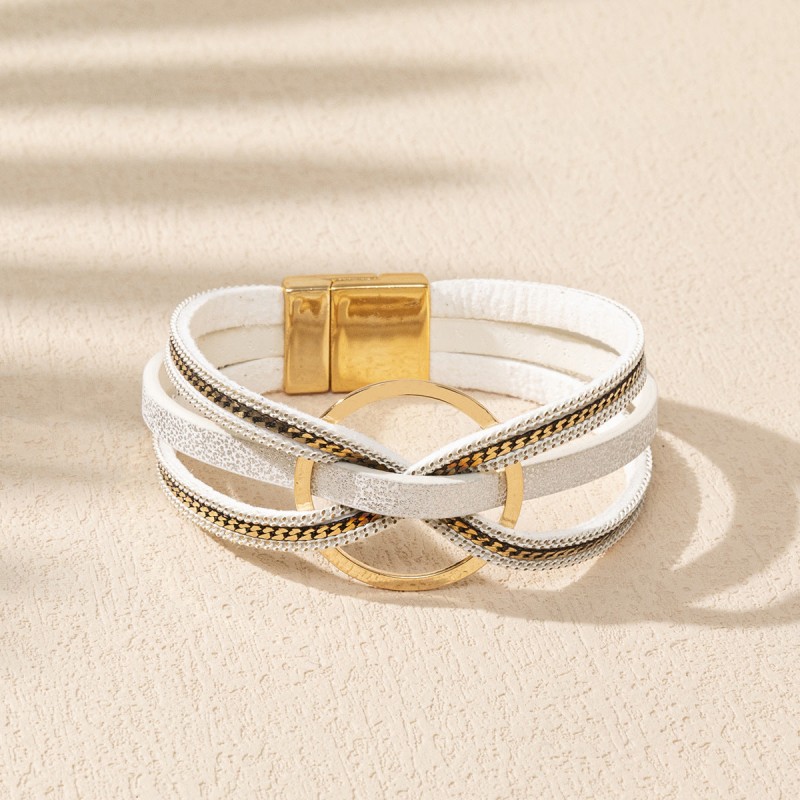 Leather Multi-layered Bohemian Magnetic Bracelet