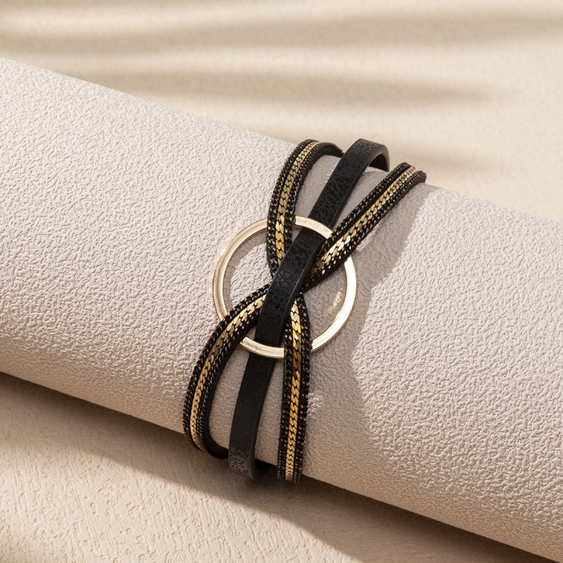 Leather Multi-layered Bohemian Magnetic Bracelet