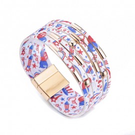Alloy Tube Magnet Buckle Valentine's Day Leather B..
