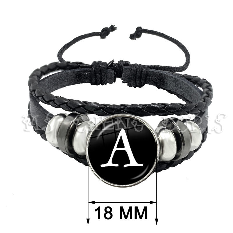 Time Gemstone Leather Cord Bracelet