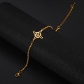 Witch knot S-shaped double hole pendant box chain stainless 