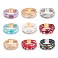 Crystal Studded Vintage Ethnic Style Beaded Leather Bracelet