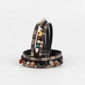 Hand-woven natural stone multi-layered leather bracelet