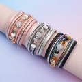 Bracelet retro multi-layer magnetic buckle leather bracelet