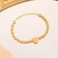 Titanium steel heart strap thick chain bracelet