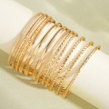 Retro exaggerated stacking wide bracelet set