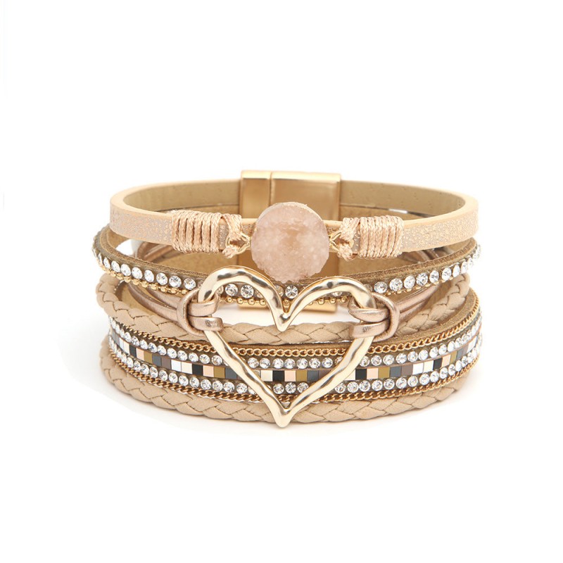 Bohemian Multi-layered Leather Handwoven Love Bracelet